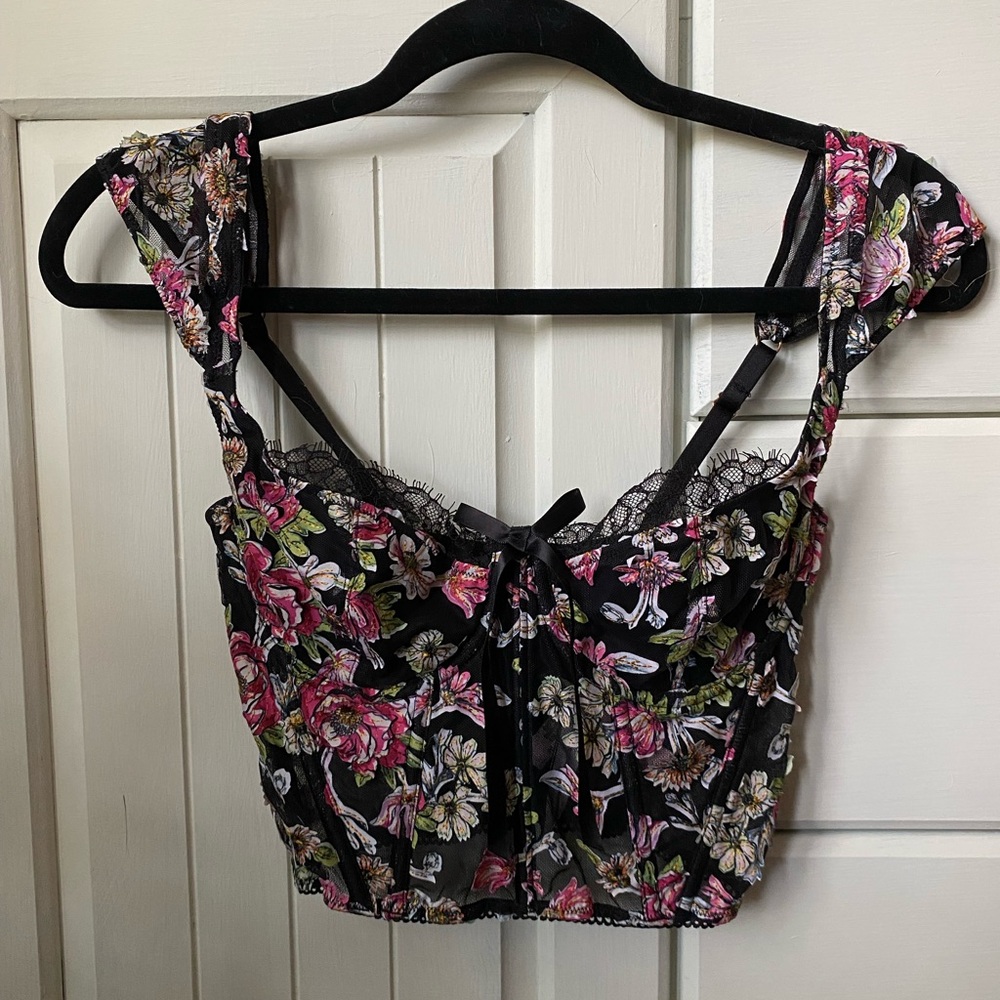 Victoria's Secret Floral Mesh Top